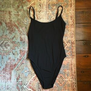 Medium black ribbed Andie one piece barely worn